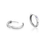 Strieborné kruhové náušnice s farebnými kryštálmi