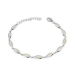 Strieborný náramok, s motívom očí, 22 cm