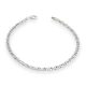 Strieborný náramok unisex, 22 cm