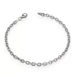 Strieborný náramok Anker, unisex, 22 cm