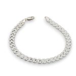 Ezüst karkötő, háromsoros, 19 cm