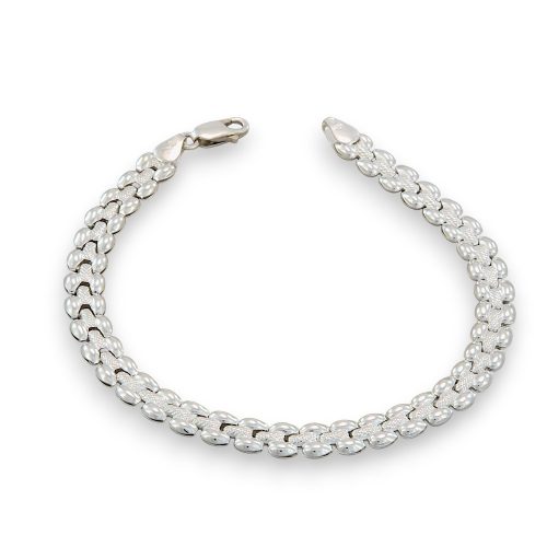 Ezüst karkötő, háromsoros, 20 cm