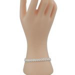 Ezüst karkötő, háromsoros, 20 cm