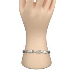 925 sterling ezüst karkötő, ocean wave, 19,5 cm