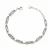 925 sterling ezüst karkötő zöld kristályokkal, 20 cm
