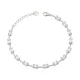 925 sterling ezüst karkötő kristályokkal, 20 cm