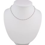 Strieborný náhrdelník, zdobený guličkami, 45 cm