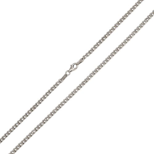 Strieborný náhrdelník, sploštená mušľa, 50 cm unisex