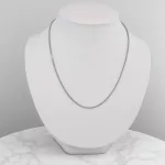 Strieborný náhrdelník, sploštené brnenie, 45 cm unisex