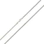 Strieborný náhrdelník, sploštené brnenie, 45 cm unisex