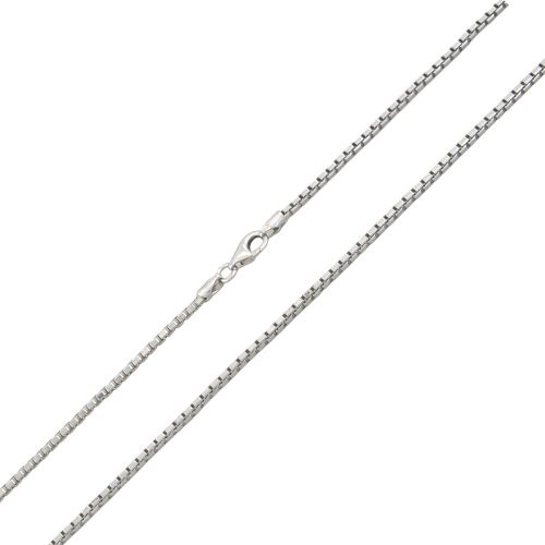 Strieborný náhrdelník, sploštené brnenie, 45 cm unisex