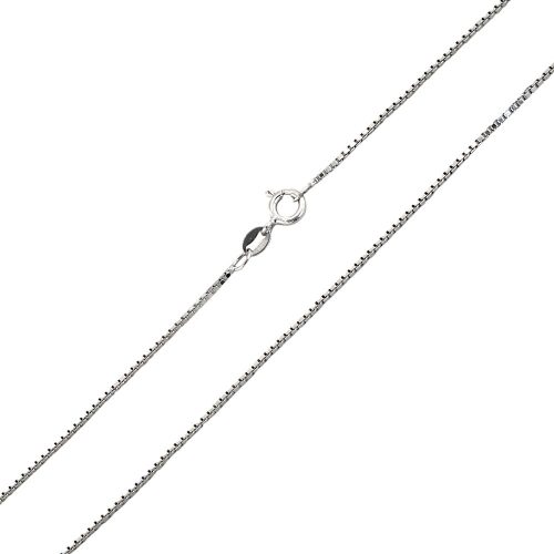 Strieborný náhrdelník, sploštené brnenie, 45 cm unisex