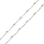 Strieborný náhrdelník, sploštené brnenie, 45 cm unisex