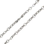 Strieborný náhrdelník, sploštené brnenie, 45 cm unisex