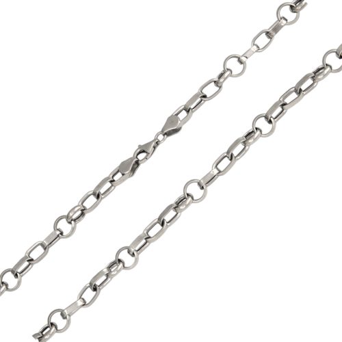 Strieborný náhrdelník, sploštené brnenie, 45 cm unisex