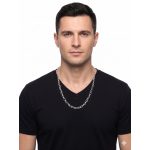 Strieborný náhrdelník, sploštené brnenie, 45 cm unisex