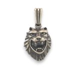 Ezüst medál, oroszlánfej