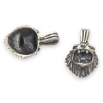 Ezüst medál, oroszlánfej
