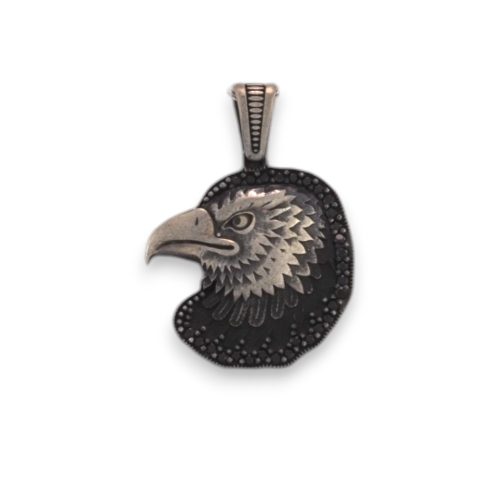 Ezüst medál, sasfej