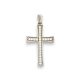 Ezüst medál, kereszt, kristályokkal