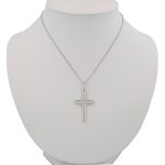 Ezüst medál, vésett kereszt