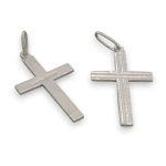 Ezüst medál, vésett kereszt