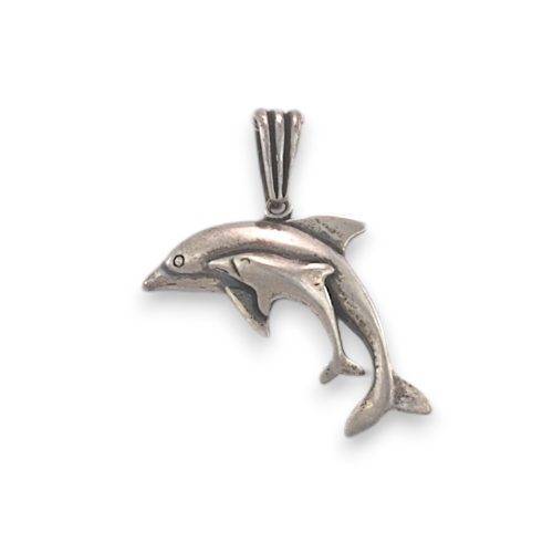 Ezüst medál, delfinek