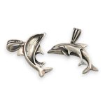 Ezüst medál, delfinek