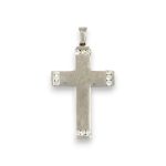 Ezüst medál, kereszt, kristályokkal