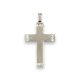 Ezüst medál, kereszt, kristályokkal
