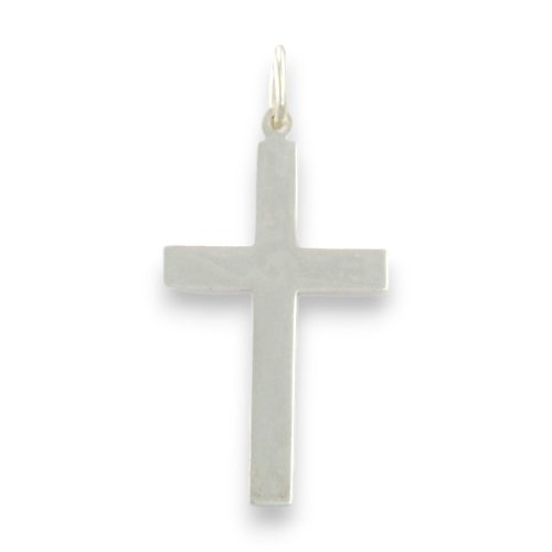 Ezüst medál, nagyméretű kereszt