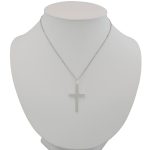 Ezüst medál, nagyméretű kereszt