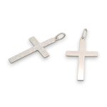 Ezüst medál, nagyméretű kereszt