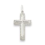 Ezüst medál, kéttónusú kereszt