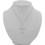 Ezüst medál, kéttónusú kereszt