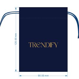 Taštička na šperky, fialová, s logom Trendify, 10x12 cm