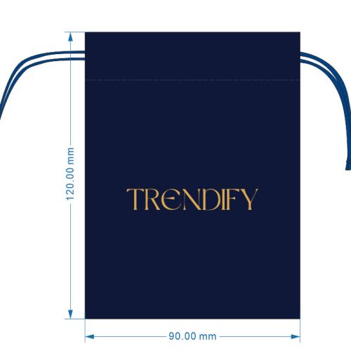Taštička na šperky, fialová, s logom Trendify, 10x12 cm