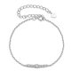Ezüst karkötő moissanitkristállyal