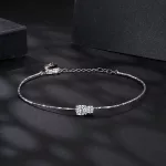 Ezüst nők karkötő moissanitkristállyal