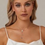 Ezüst nyaklánc hosszú szívmedállal