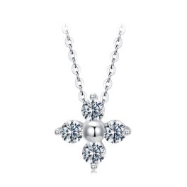 Ezüst nyaklánc virágmedállal