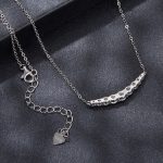 Ezüst nyaklánc kristályos medállal