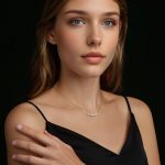 Ezüst nyaklánc kristályos medállal