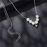 Ezüst nyaklánc gyöngyös medállal