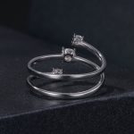 Ezüst női gyűrű, spirál