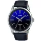 Pánske hodinky Casio Collection MTP-E180L-2AVEF s koženým remienkom, strieborná/modrá