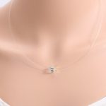 Antialergénny priehľadný náhrdelník zdobený kryštálmi Swarovski