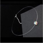 Antialergénny priehľadný náhrdelník zdobený kryštálmi Swarovski