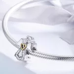 Ezüst charm, őrangyal