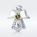 Ezüst charm, őrangyal